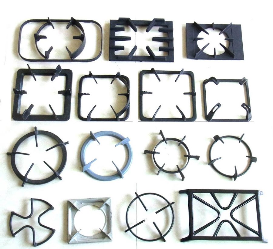 Cast iron wok supports in assorted shapes